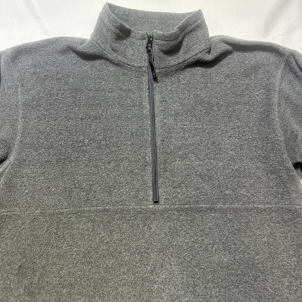 Columbia Hemlock Ridge Jacket Quarter Zip Pullover Fleece Gray Men's Size L - Picture 3 of 11